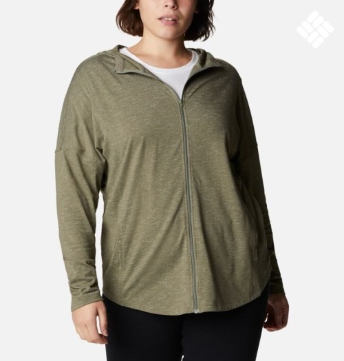 Columbia Cades Cove Full Zip Hettegensere Dame Olivengrønne | Plus Size 58910C